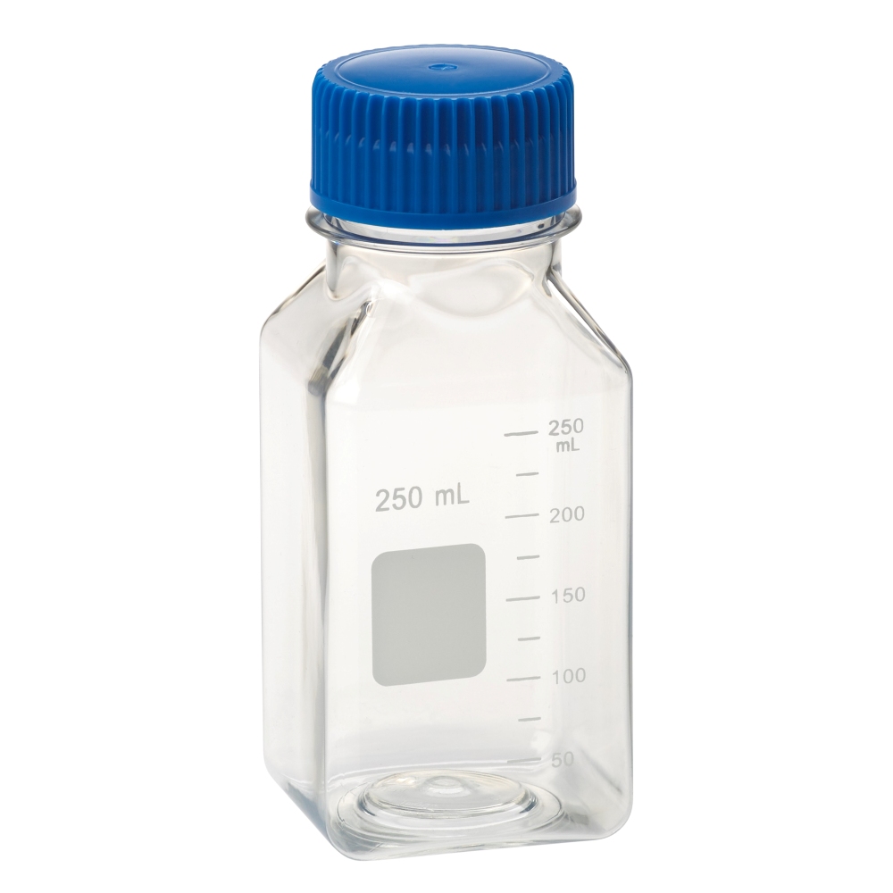 Picture of CultureStar 250mL Media Bottle, Square, PET, Individually Wrapped, Sterile - 24